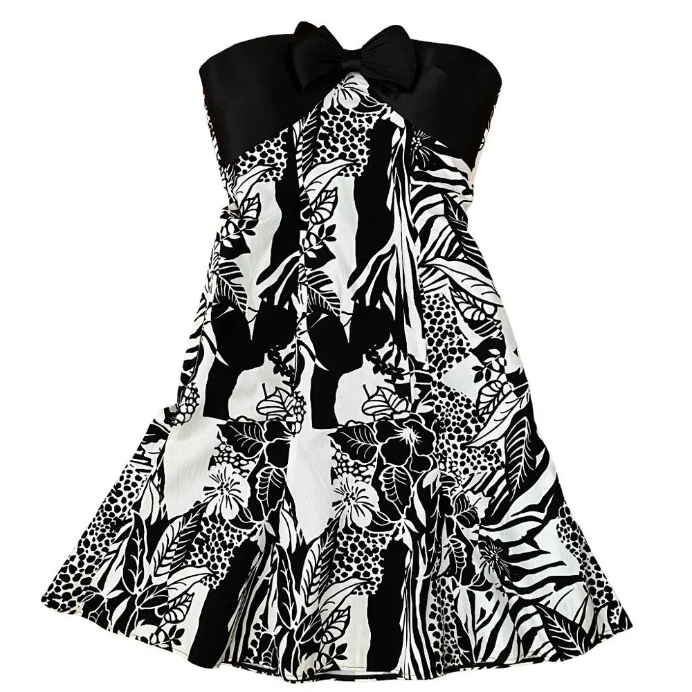 STRAPLESS COCKTAIL DRESS - Picture 1 of 6